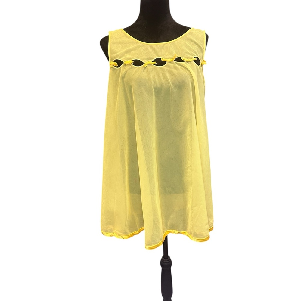 Yellow Sleeveless Tank Top